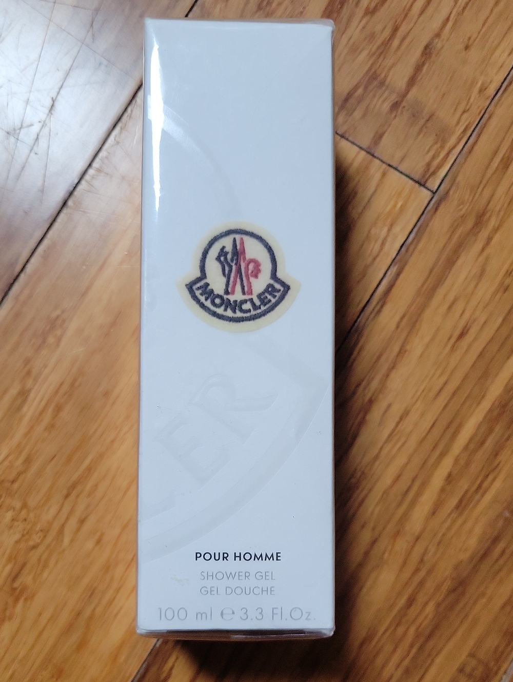 Moncler Pour Homme Shower Gel - White with Red and Blue Logo